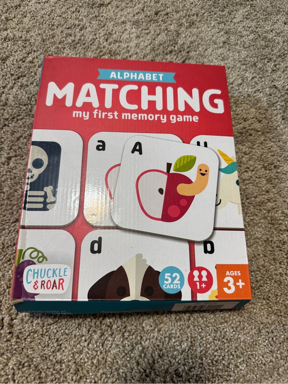 Chuckle & Roar Alphabet Matching Memory Game for Kids Ages 3+
